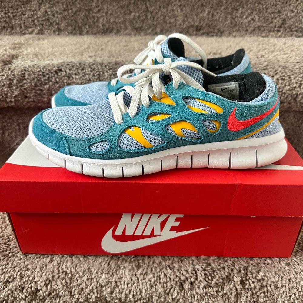 Men’s 2021 Free Run 2 'Cyber Teal Aluminum' Size 10.5 shoes